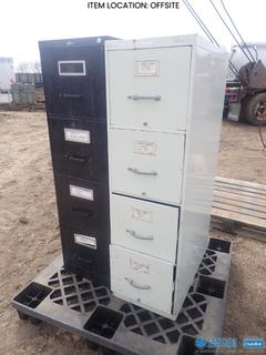 Selling Off-Site - (1) 4 Drawer Filing Cabinet, 15 In. x 26 1/2 In. x 52 In., (1) 4 Drawer Filing Cabinet, 15 In. x 28 In. x 51 In. **Located Offsite at 21220-107 Avenue NW, Edmonton, For More Information Contact Richard at 780-222-8309**