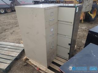 Selling Off-Site - (1) 4 Drawer Filing Cabinet, 28 In. x 18 In. x 51 In., (1) 4 Drawer Filing Cabinet, 42 In. x 18 In. x 51 In. **Located Offsite at 21220-107 Avenue NW, Edmonton, For More Information Contact Richard at 780-222-8309**