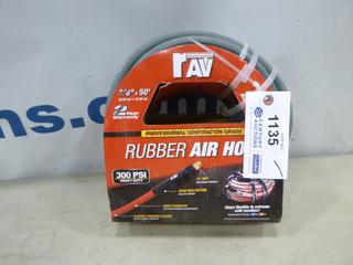 Unused RAV Rubber Air Hose, 3/8 In. x 50 Ft., 300 PSI Max (P-1-2)
