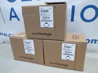 (3) Cases of Coca Cola Free Style Soda Fountain Syrup Includes (2) Diet Coke - 8 Per Case, (1) Coke Zero Sugar - 8 Per Case