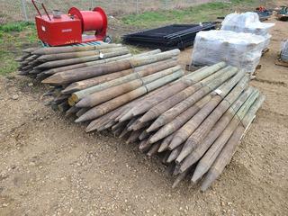 (105) Pressure Treated Fence Posts, Bundle of 27- 8 Ft. Long, Bundle of 44- 7 Ft. Long, Bundle of 34- 6 Ft. Long