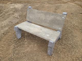 (1) 4 Ft. Concrete Bench