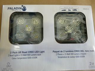 Paladin 2 Pack Off Road Cree LED Light, Includes 2 Head Lights x 15W, 900 Lumens Each (A-2)