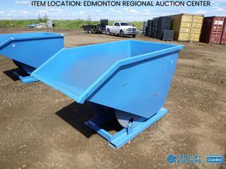 Unused Standard Duty Steel Dumping Hopper, 1 Cubic Yard
