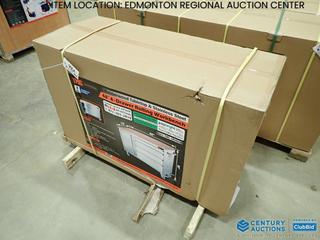 Unused TMG-WB4804S, TMG Industrial, 48 In. 4 Drawer Rolling Workbench, Rubberwood Tabletop and Stainless Steel