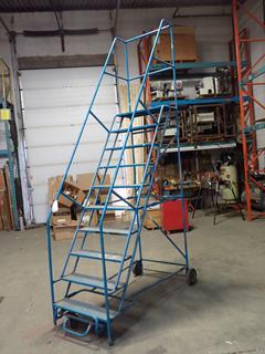 **Located Offsite @ Scott Can- 9523 49 Ave NW, Edmonton** 10-Step Portable Warehouse Ladder *Note: No Equipment On-Site, Buyer Responsible For Loadout, For More Information Contact Chris @ 587-340-9961*