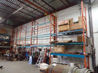 **Located Offsite @ Scott Can- 9523 49 Ave NW, Edmonton** Qty Of (4) Sections Of 10ft X 42in X 18ft Pallet Racking *Note: Contents Not Included, No Equipment On-Site, Buyer Responsible For Dismantle And Loadout, For More Information Contact Chris @ 587-340-9961*