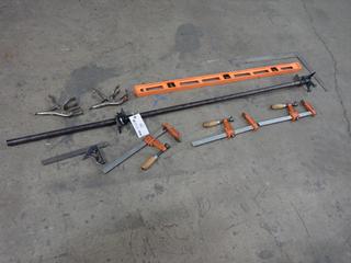 **Located Offsite @ Scott Can- 9523 49 Ave NW, Edmonton** Qty Of (3) Jorgensen 3712-HD Bar Clamps C/w (1) 6ft Bar Clamp, (2) Vise Grip Welding Pliers, Squares And 4ft Level *Note: No Equipment On-Site, Buyer Responsible For Loadout, For More Information Contact Chris @ 587-340-9961*