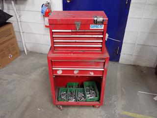 **Located Offsite @ Scott Can- 9523 49 Ave NW, Edmonton** 19in X 9 1/2in X 12in Top  And 22in X 12in X 25 1/2in Bottom Portable Toolbox C/w Contents *Note: No Equipment On-Site, Buyer Responsible For Loadout, For More Information Contact Chris @ 587-340-9961*