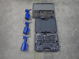 **Located Offsite @ Scott Can- 9523 49 Ave NW, Edmonton** (2) Incomplete Socket Sets C/w (3) Powerfist 3/16in Air Hydraulic Riveters *Note: No Equipment On-Site, Buyer Responsible For Loadout, For More Information Contact Chris @ 587-340-9961*