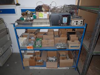**Located Offsite @ Scott Can- 9523 49 Ave NW, Edmonton** 3-Tier Storage Rack C/w Chromatograph Machine, Surge Bar, Connectors, Joiners, Gauges, Wire And Assorted Supplies *Note: No Equipment On-Site, Buyer Responsible For Loadout, For More Information Contact Chris @ 587-340-9961*