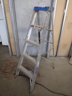**Located Offsite @ Scott Can- 9523 49 Ave NW, Edmonton** Lite 5ft Aluminum Step Ladder *Note: No Equipment On-Site, Buyer Responsible For Loadout, For More Information Contact Chris @ 587-340-9961*