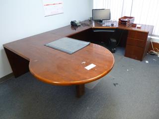 **Located Offsite @ Scott Can- 9523 49 Ave NW, Edmonton** 96in X 120in X 96in U-Shaped Office Desk C/w Dell Monitor, Tower, Phone, Keyboard And Speakers *Note: No Equipment On-Site, Buyer Responsible For Loadout, For More Information Contact Chris @ 587-340-9961*