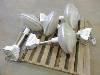 (4) Holophane 250 Watt Wired to 110 3 Prong Plug Lights *Note:  Bulbs Not Included* (O5)