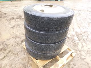 (4) Michelin XDN2 275/80R24.5 Tires w/ Rims