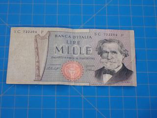 Bancia Ditalia 1000 Lire Bill (Office)