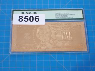 $5.00 US Gold Banknote (Office)