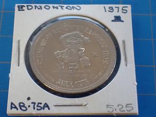 1975 Edmonton Klondike Dollar Token w/ a Hat Mint Marker (Office)