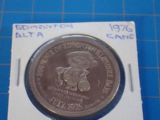 1976 Edmonton Klondike Dollar Token w/ a Cane Mint Marker (Office)