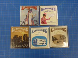  Klondike Dollar Tokens  Complete Mint Set From 1978, 1979, 1981, 1982, 1984 (Office)