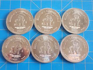 (6) 1983 Klondike Dollar Tokens (Office)