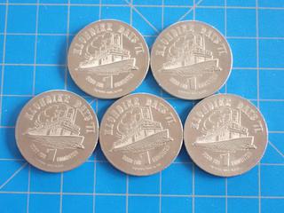 (5) 1971 Klondike Dollar Tokens (Office)