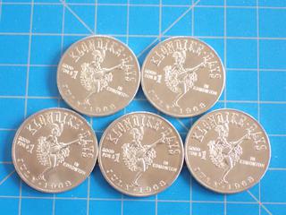 (5) 1968 Klondike Dollar Tokens (Office)