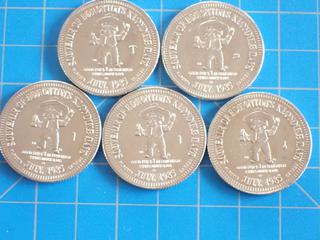 (5) 1985 Klondike Dollar Tokens (Office)