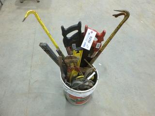 Qty of Tools Includes Crow Bars, Hammer, Bolt Cutter, "C" Clamps, Level and More (K-1-1)