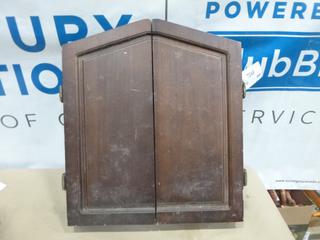 Dart Board w/ Wall Mount Cabinet (G-2)