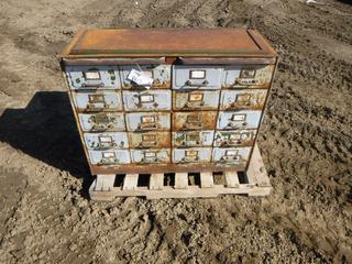 (2) Stackable Metal Parts Bins