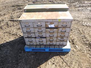 (2) Stackable Metal Parts Bins