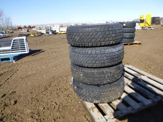(3) Arctic Claw Winter TXI M+S 225/70R15 Tires w/ Rims, (1) Hankook Ipike RC01 215/70R15 Tire