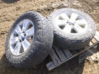 (2) Ford F150 6 Bolt 20x8.5J Rims C/w Toyo Open Country M/T LT275/65R20 Tires, 10% Tread