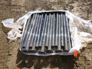 (14) Black Powder Coated Posts on Base Plates, 2 3/8 In. x 2 In. x 4 Ft.