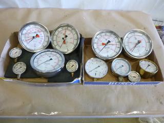Qty of Pressure Gauges, 100 PSI to 10000  PSI (OS)