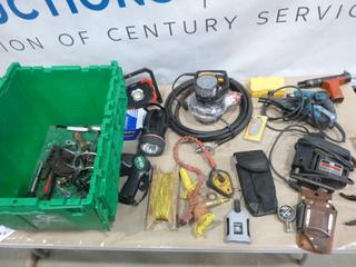 Tote of Assorted Tools (W-1-1)