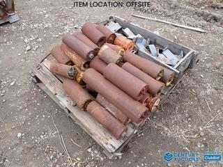 Selling Off-Site - Assortment of Conveyor Rollers w/ Brackets **Located Offsite at 21220-107 Avenue NW, Edmonton, For More Information Contact Richard at 780-222-8309**