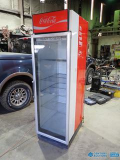 Selling Off-Site - Coca Cola SM16-8 Stand Up Cooler c/w 115V, Single Phase, SN 73G2075, 32 In. x 24 In. x 77 In. **Located Offsite at 21220-107 Avenue NW, Edmonton, For More Information Contact Richard at 780-222-8309**