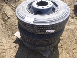 (3) Tires on Rims, Assorted Sizes