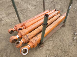(5) Reman Hitachi / John Deere Excavator Cylinder Set, Fits ZX/EX/JD 160, 200, 225, Fits 80mm Pins