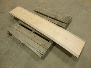 Pine Live Edge Slab, 75 In. x 13.5 In. x 3 In.