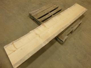 Pine Live Edge Slab, 100 In. x 17 In. x 4 In.