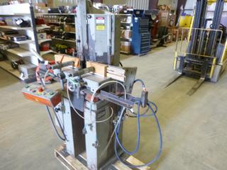 Elumatec TYP KS 101 Pneumatic Vee-Notch and Notching Saw, 230/460V, 3 Phase, 60 Hz, 900W, 3500/RPM (Tool Crib East Side)