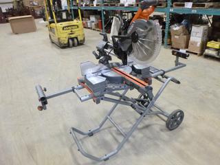 Ridgid R4221, 12 In. Compound Mitre Saw w/ Collapsible Work Station, 120V, 60Hz, 15A, 4000 RPM, 12 In. (305mm) (Z)
