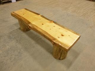 Pine Wood Bench, 60 In. x 15 In. x 18 In.