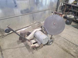 Concrete Cutting Saw DS16-IIH c/w Electric Motor, 16 In. Blade, SN 11634 *Note: Working Condition Unknown* **Located Offsite at 21220-107 Avenue NW, Edmonton, For More Information Contact Richard at 780-222-8309**