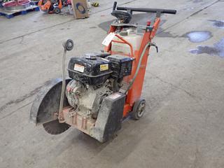 Husqvarna FS400LV 20in Walk Behind Concrete Floor Saw C/w Honda Engine, Diamond Blade And Water Tank. SN 20204700032