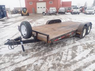 Tarnel Trailer 16ft T/A Flat Deck Trailer C/w 2 5/16 Ball Hitch, Spare Tire And ST205/75 R15 Tires VIN 7830