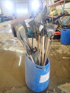 Qty Of Assorted Shovels And Rakes